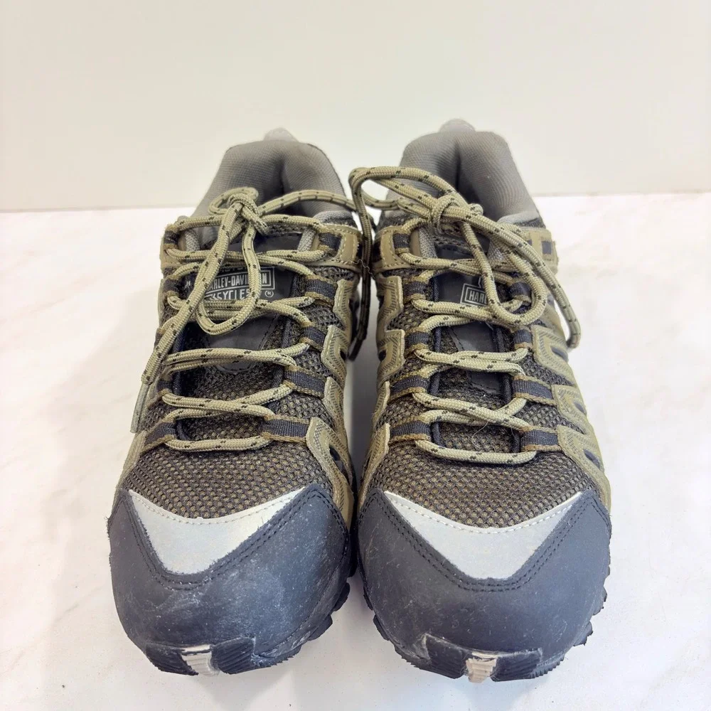 Harley-Davidson Gorpcore Utility Hiking Shoes Trail Sneakers  Men Olive Black